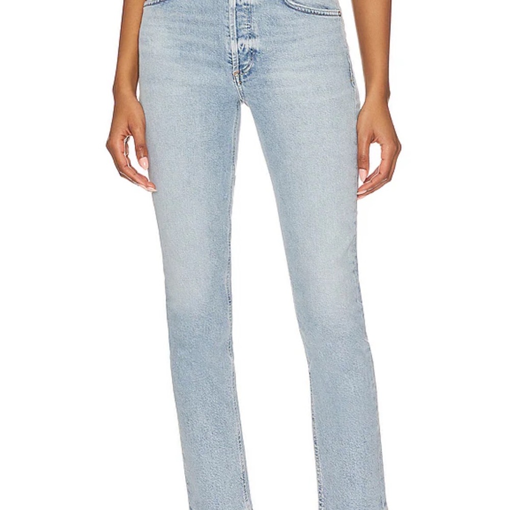 Agolde Women's Light Blue Straight Leg Jeans